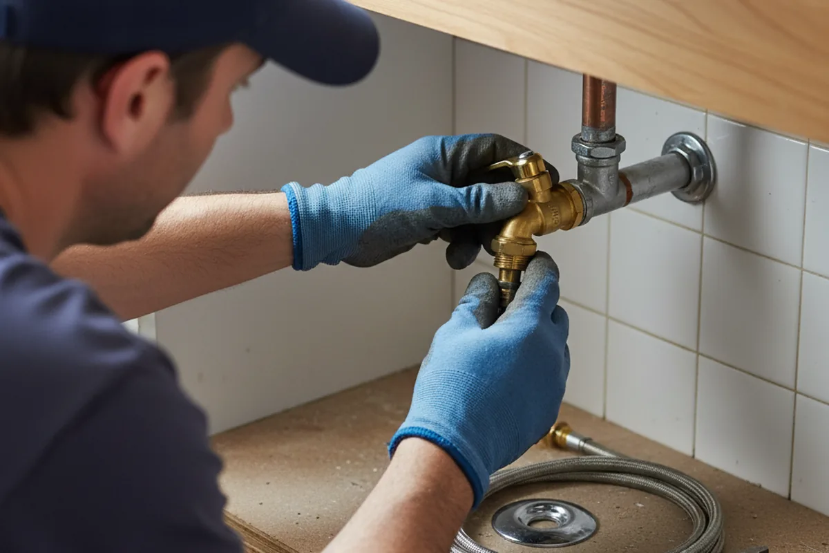Shutoff valve and fitting work during Emergency Plumbing in Tallulah
